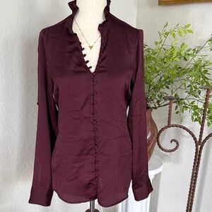 Elegant Burgundy Women's Top
